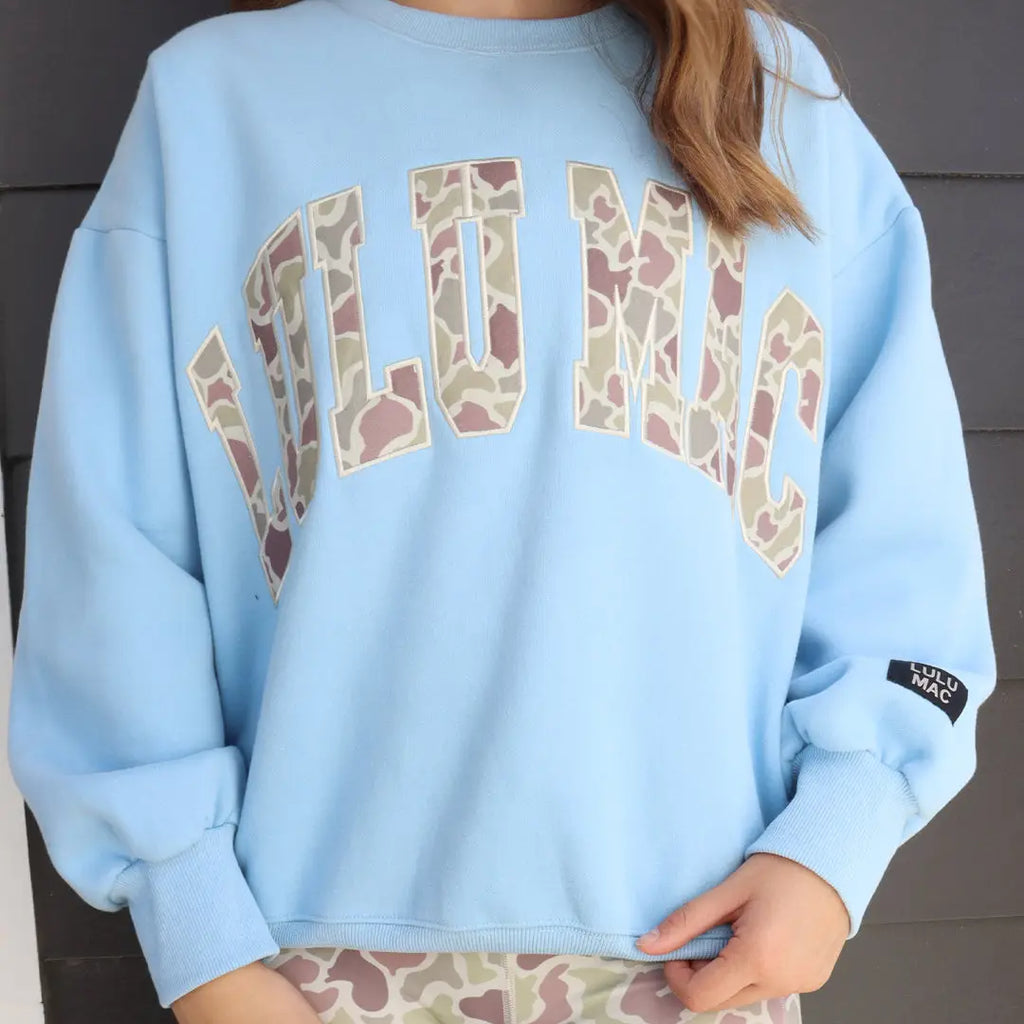 PRE ORDER - Light Blue Camo Sweatshirt