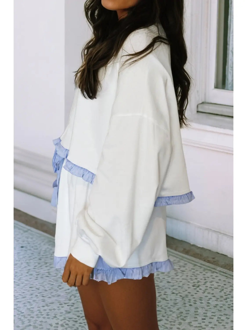 PRE ORDER-Ruffle Trim Lounge Set