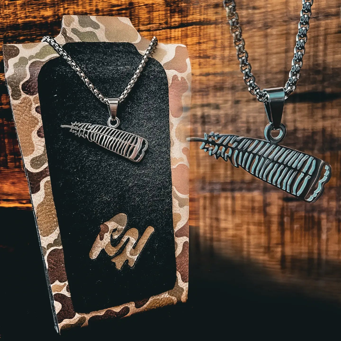 PRE ORDER - Turkey Feather Pendant Necklace