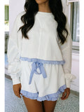 PRE ORDER-Ruffle Trim Lounge Set